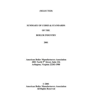 Selected Codes & Standards of the Boiler Industry